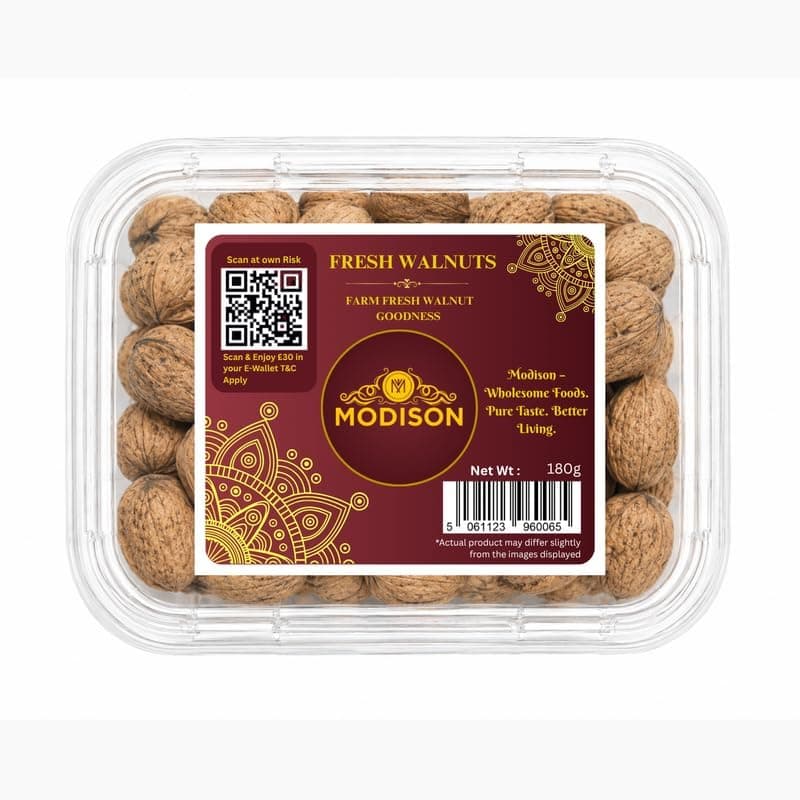 MODISON Fresh Walnuts Indian Dry Fruit Raw Akhrot Natural 180g thumbnail 1