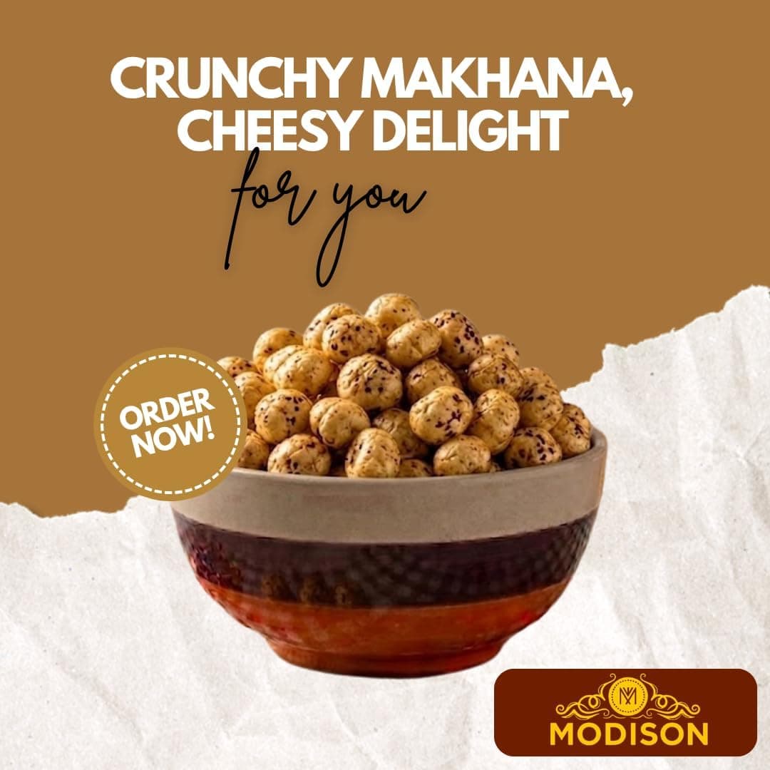 MODISON Roasted Makhana Healthy Snacks Cheese Flavour 80g thumbnail 9