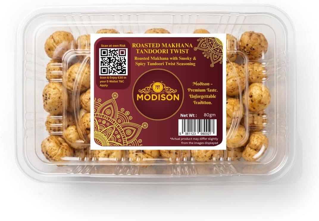 MODISON Roasted Makhana Healthy Snacks Tandoori Twist 80g thumbnail 8
