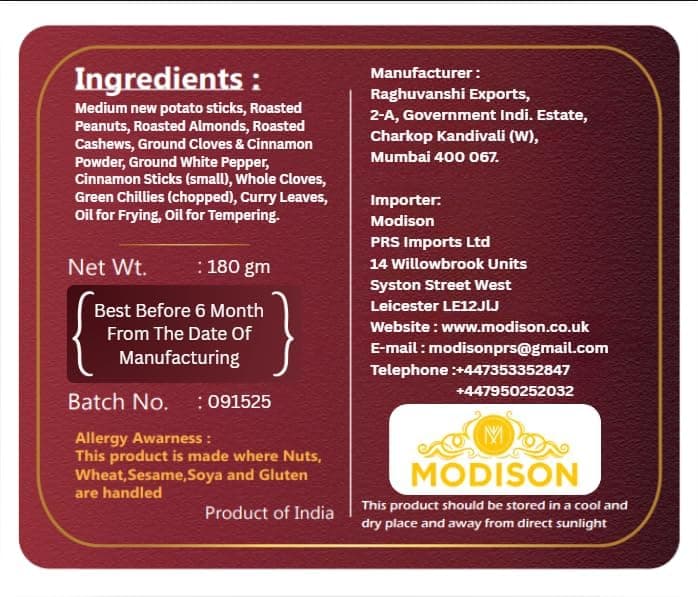 Modison Farali Chewda Indian Savory Snack Mix 180g thumbnail 10