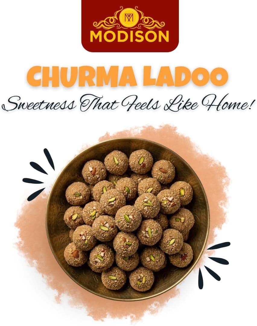 MODISON Churma Ladoo Indian Sweets Jaggery Mithai 2 Piece 80g thumbnail 11