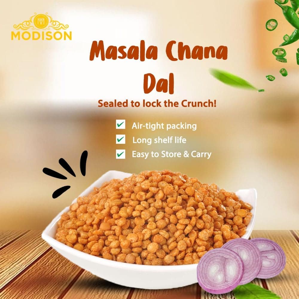 MODISON Masala Chana Dal Healthy Snacks Spiced Chickpeas 180g thumbnail 12