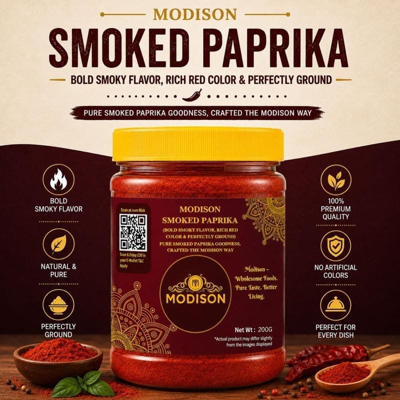 MODISON Smoked Paprika Powder Indian Spices Natural 200g thumbnail 5