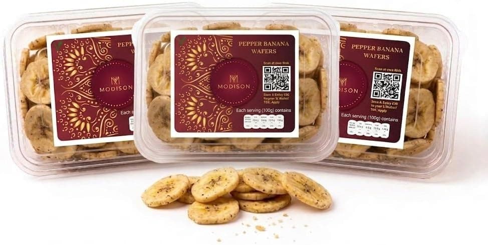 MODISON Banana Black Pepper Wafers Indian Snacks Crispy 360g thumbnail 8