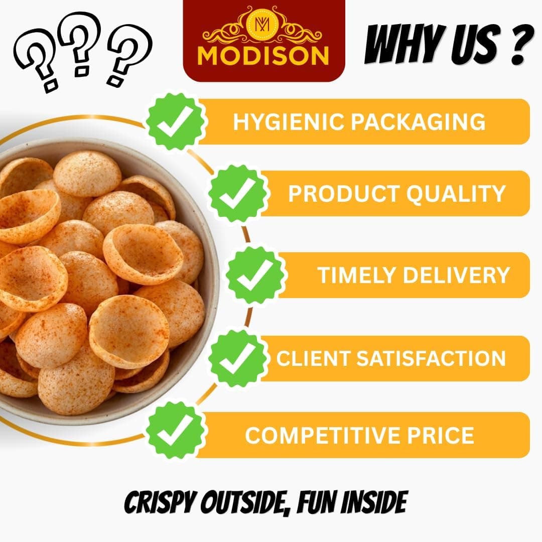 MODISON Moon Cup Indian Snacks Crispy Masala Puffs 180g thumbnail 10