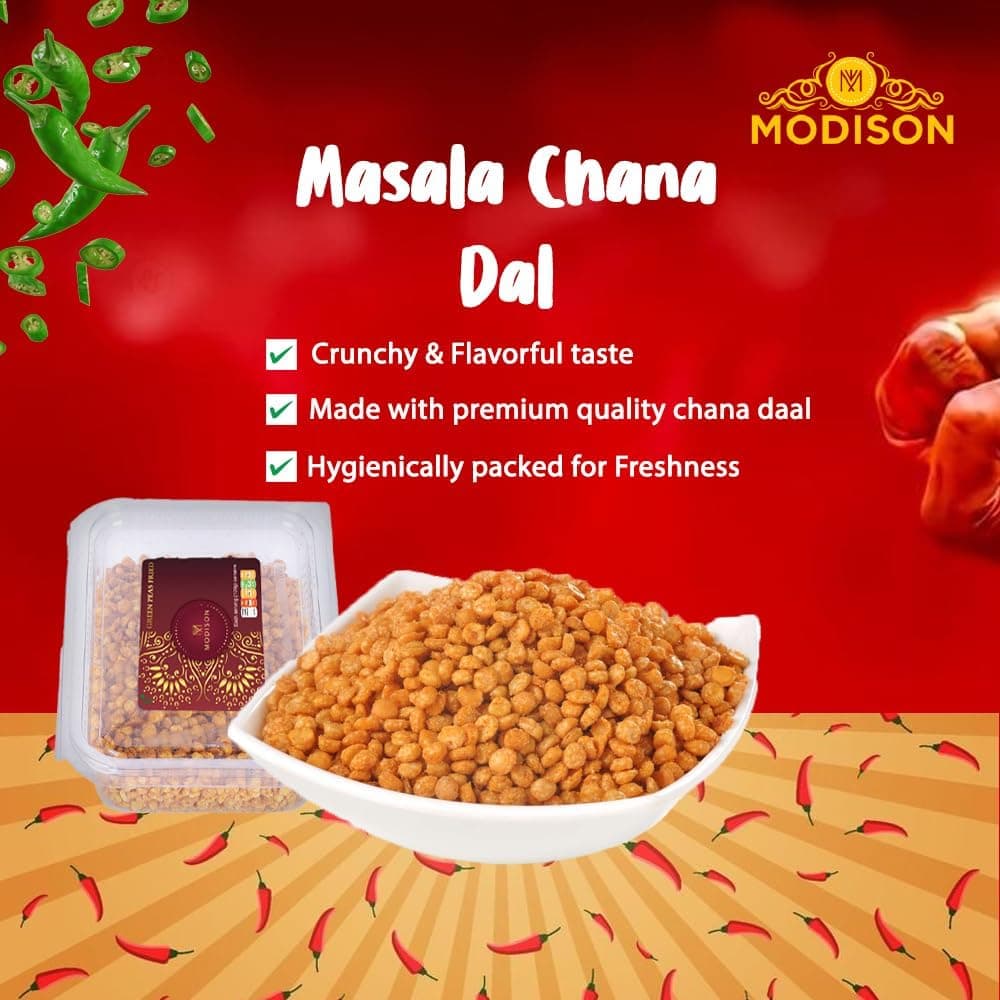 MODISON Masala Chana Dal Healthy Snacks Spiced Chickpeas 180g thumbnail 9