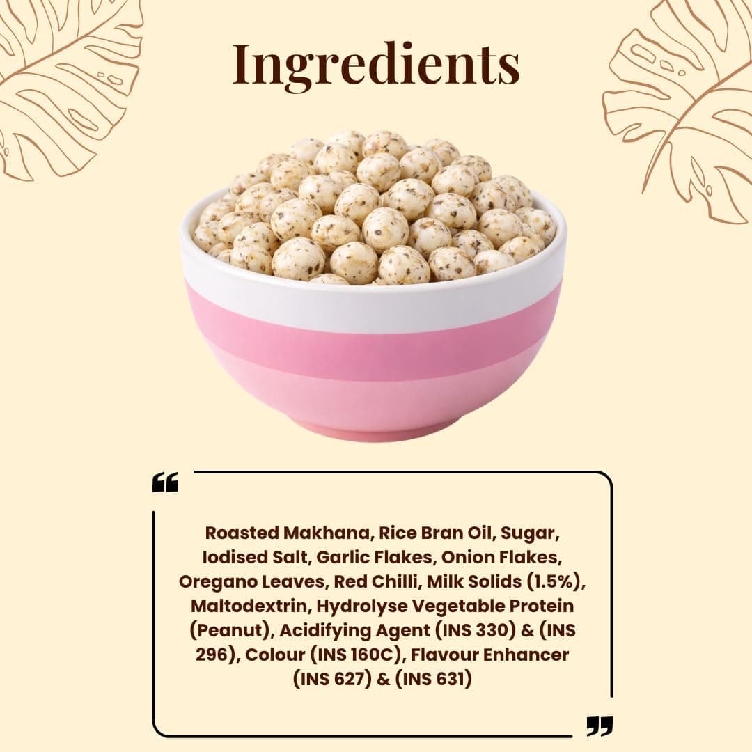 MODISON Roasted Makhana Healthy Snacks Himalayan Pink Salt Pepper 80g thumbnail 10