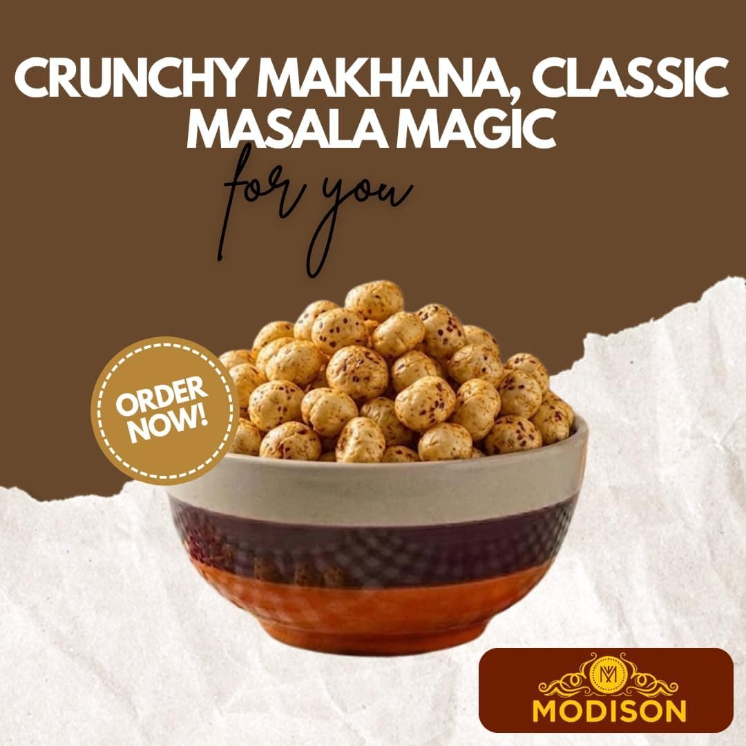 MODISON Roasted Makhana Healthy Snacks Masala Flavour 80g thumbnail 10