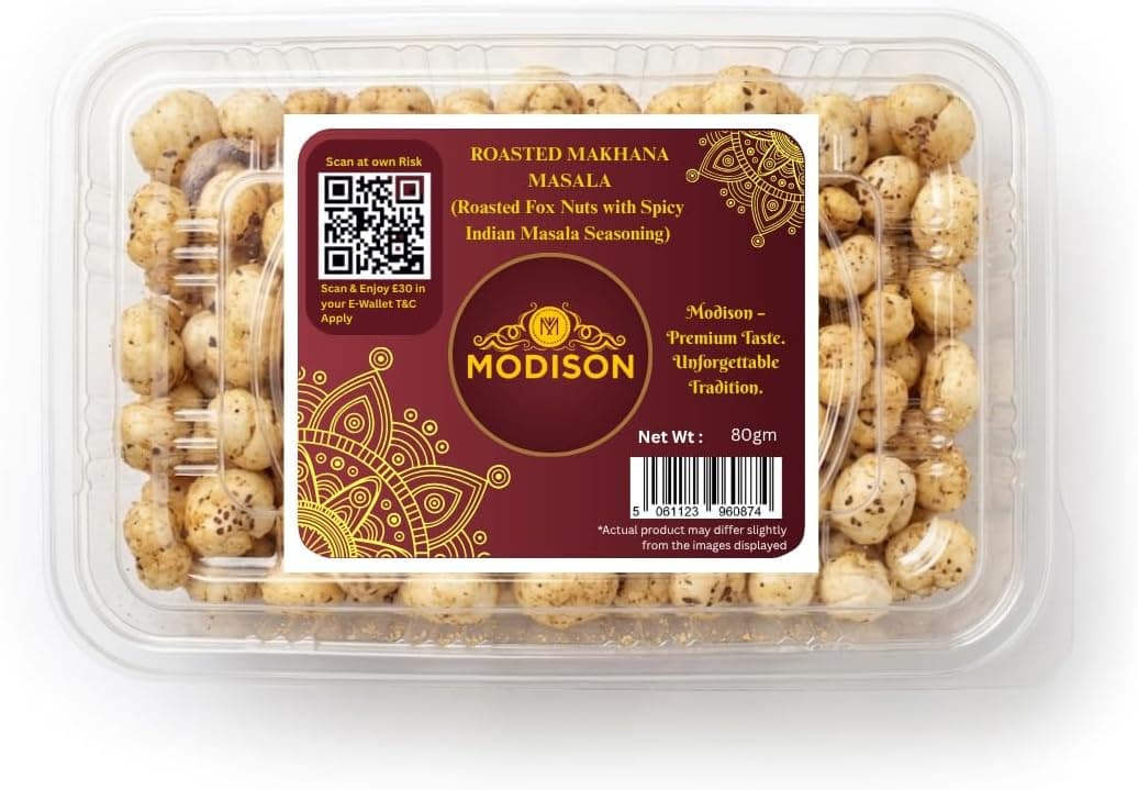 MODISON Roasted Makhana Healthy Snacks Masala Flavour 80g thumbnail 8
