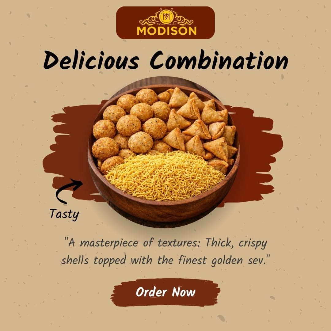 MODISON Namkeen Combo Indian Snacks 540g Party Mix 3 Pack thumbnail 12