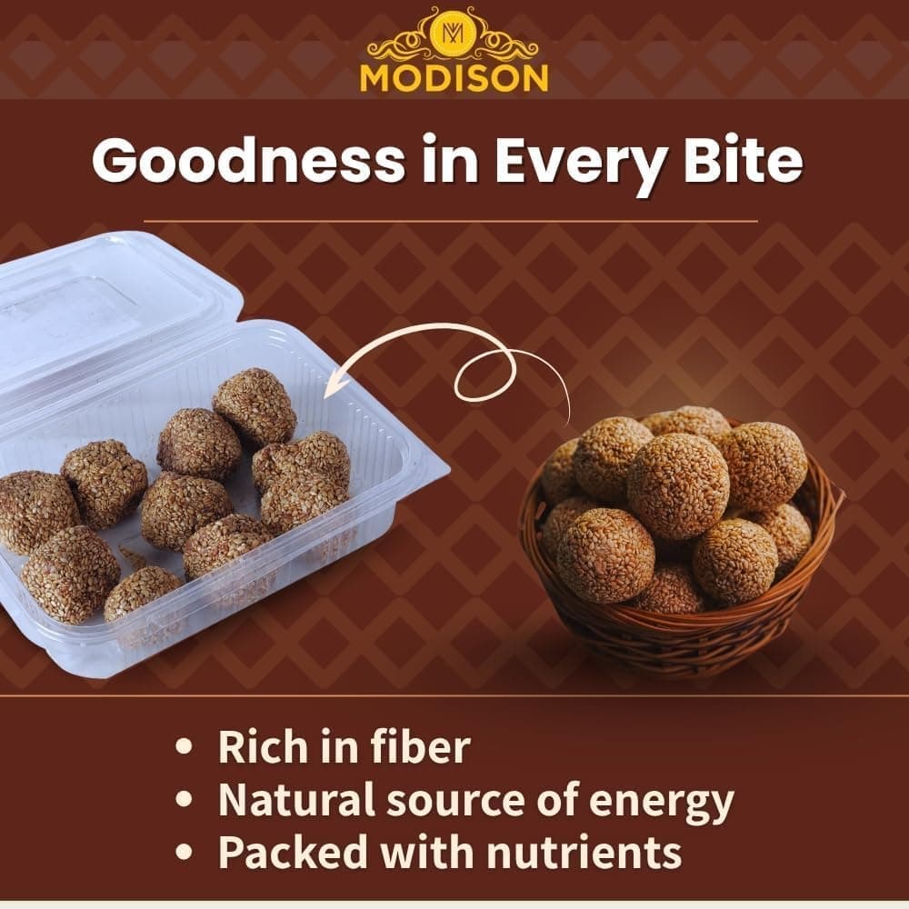 MODISON Til Laddu Indian Sweets Sesame Sweet Balls 360g thumbnail 11