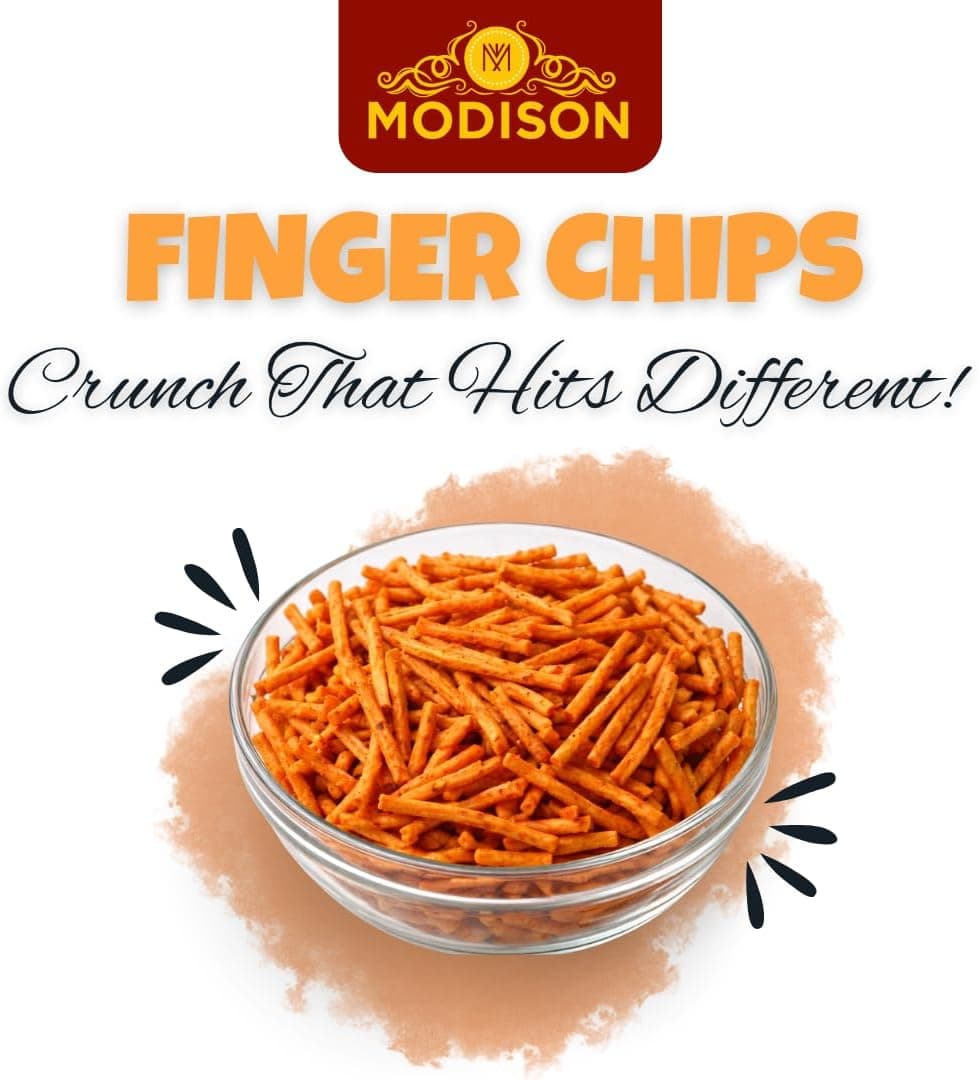 MODISON Spicy Finger Chips Indian Snacks Potato Crisps 180g thumbnail 10