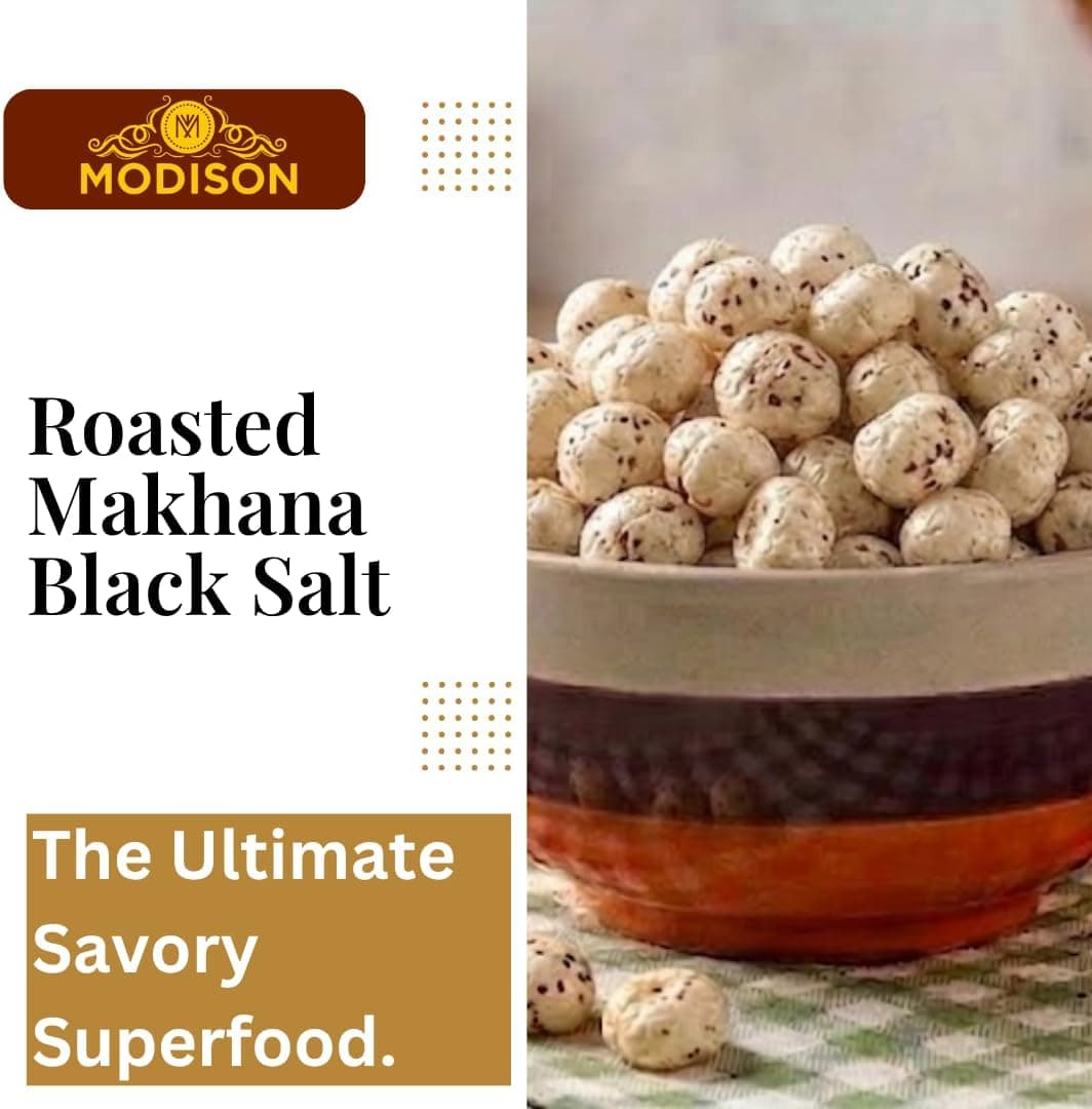 MODISON Roasted Makhana Healthy Snacks Black Salt 80g thumbnail 12