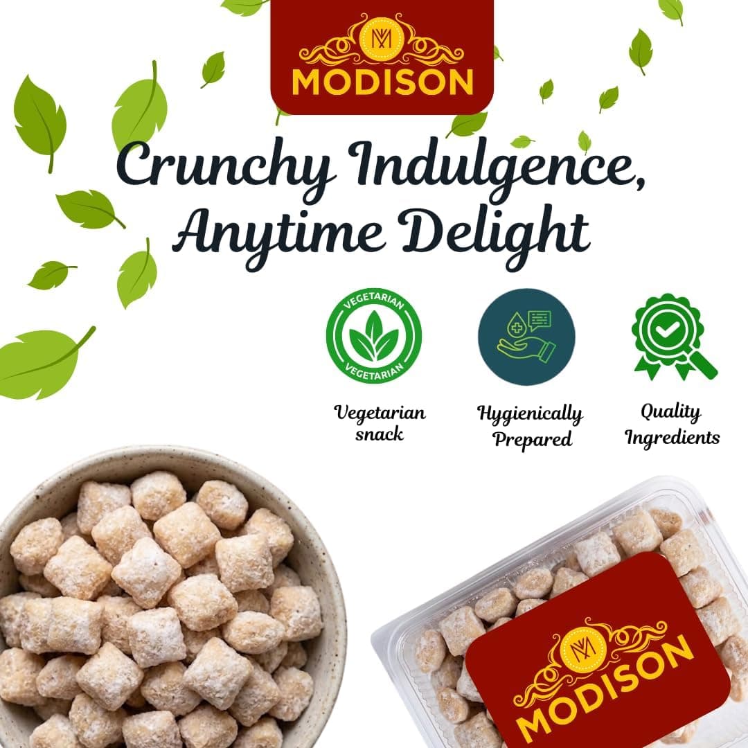 MODISON Sweet Sakkarpara Indian Sweets Crunchy Wheat Bites 180g thumbnail 12