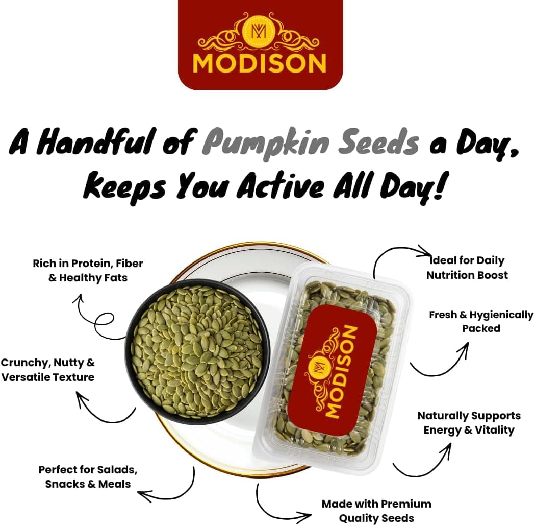 MODISON Pumpkin Seeds Superfoods Natural Pepitas Protein Fibre 400g thumbnail 12