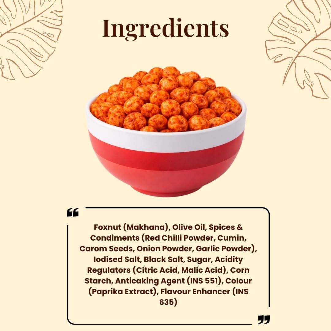 MODISON Roasted Makhana Healthy Snacks Peri Peri 80g thumbnail 11