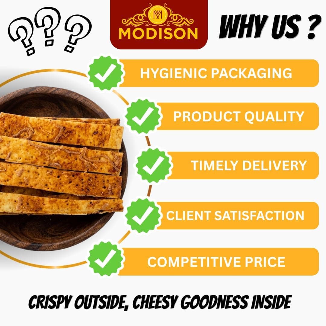 MODISON Pizza Sticks Indian Snacks Tomato Cheese 180g thumbnail 9