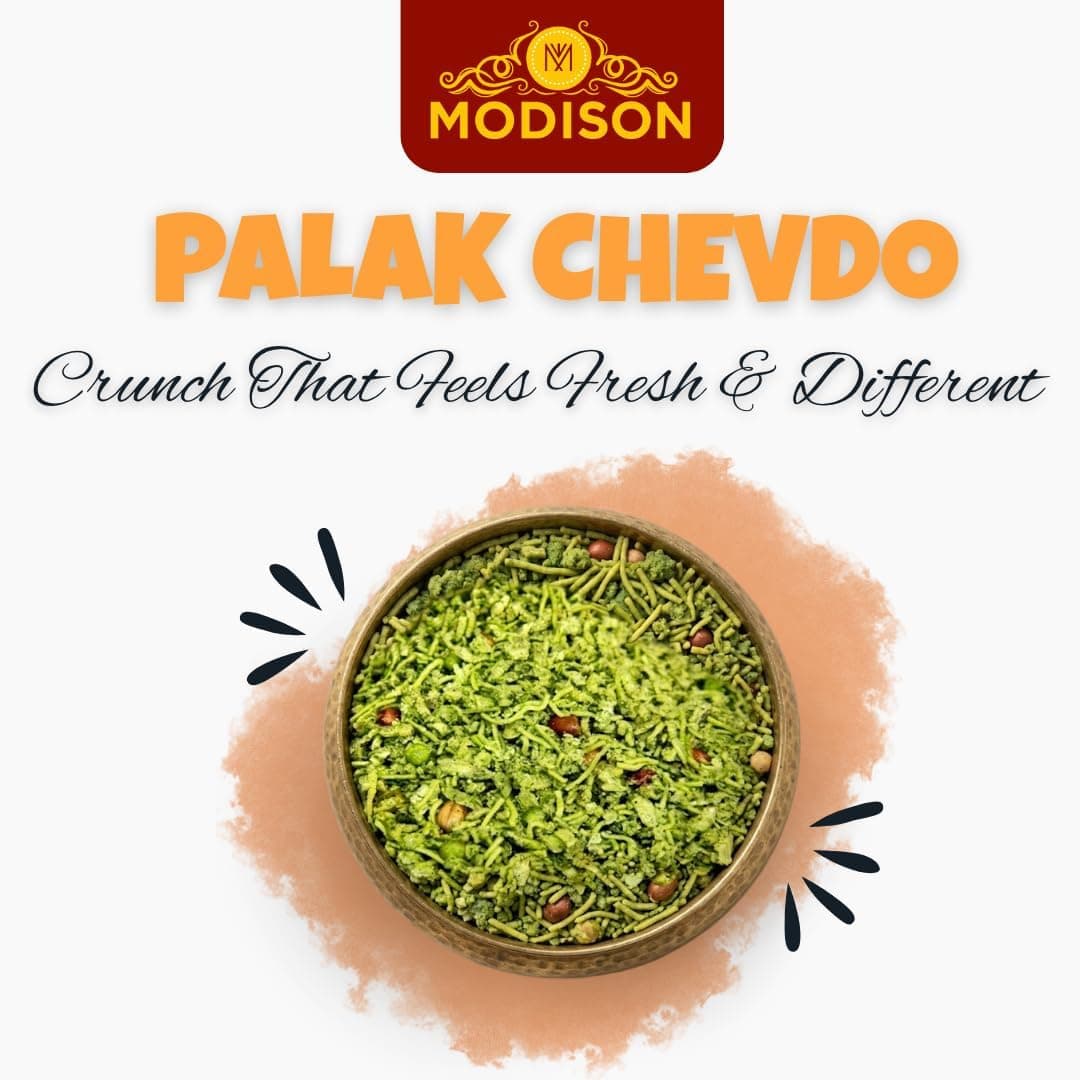 MODISON Palak Chevdo Indian Snacks Spinach Mix 180g thumbnail 10