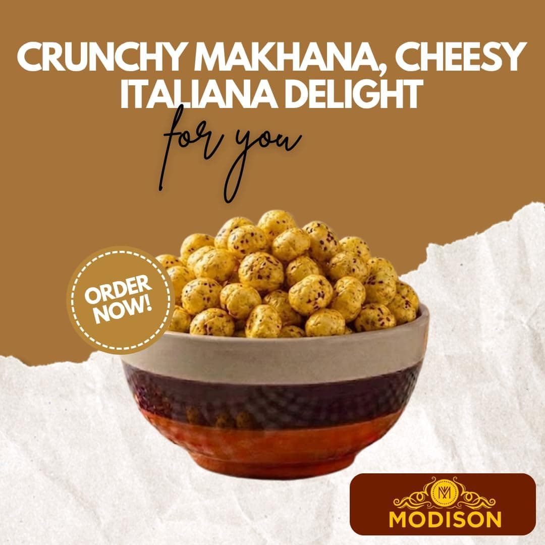 MODISON Roasted Makhana Healthy Snacks Cheesy Italiana 80g thumbnail 10