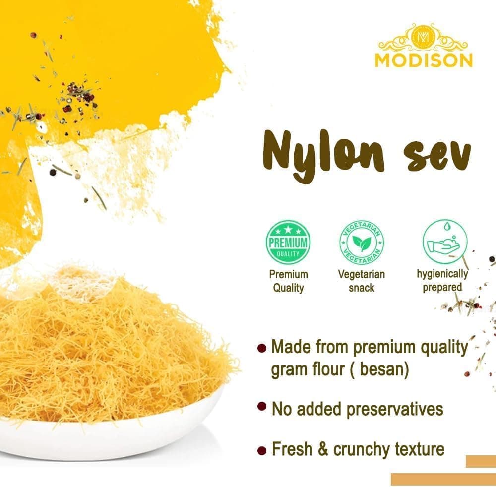 MODISON Nylon Sev Indian Snacks Crispy Gram Flour 900g thumbnail 9