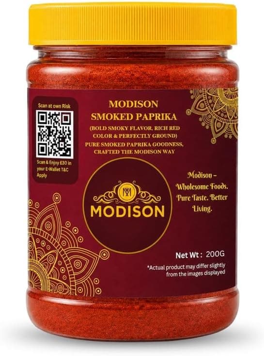 MODISON Smoked Paprika Powder Indian Spices Natural 200g thumbnail 1