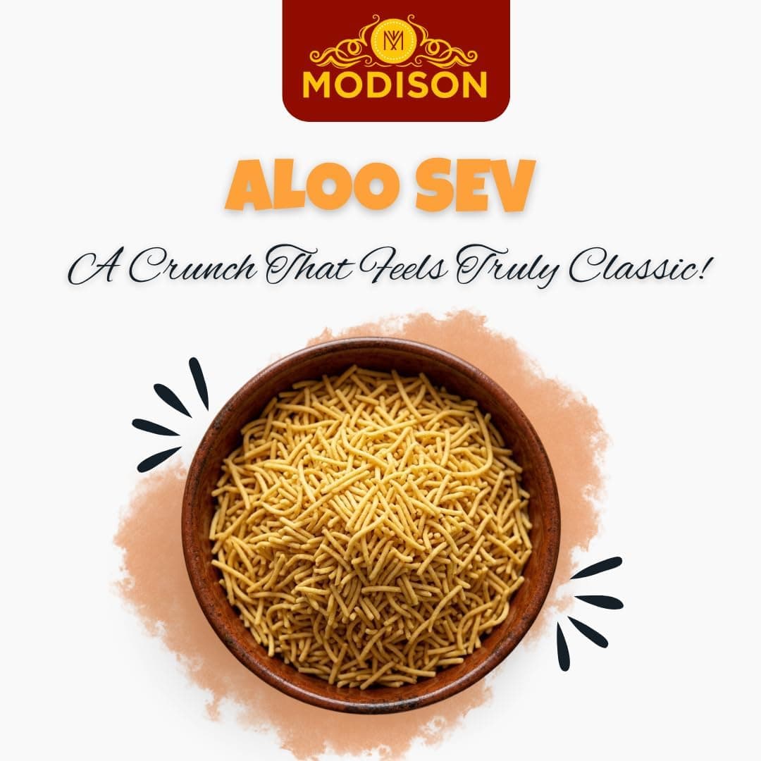 MODISON Aloo Sev Indian Snacks Spiced Potato Noodles 180g thumbnail 9