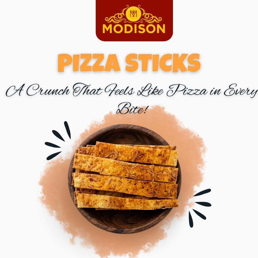 MODISON Pizza Sticks Indian Snacks Tomato Cheese 180g thumbnail 10