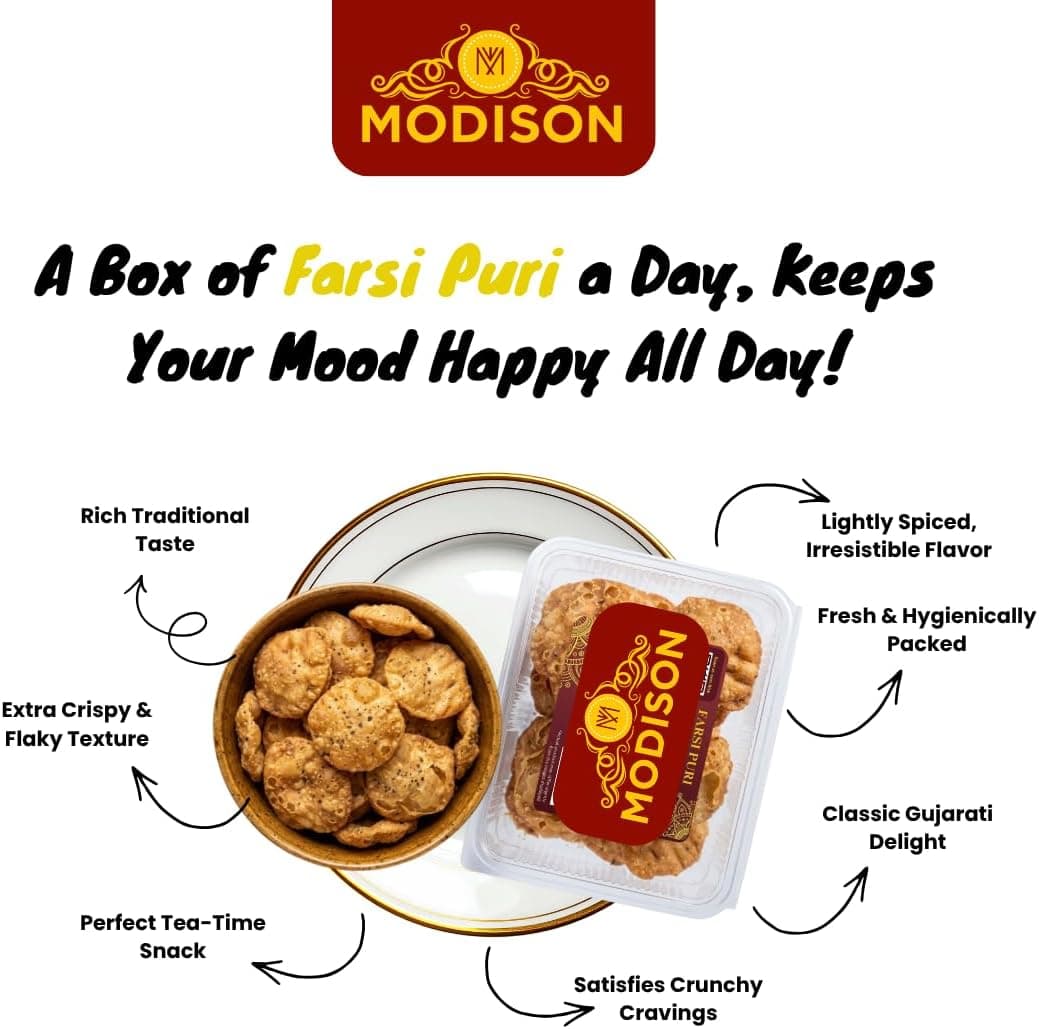 MODISON Farsi Puri Indian Snacks Jeera Crackers 180g thumbnail 11