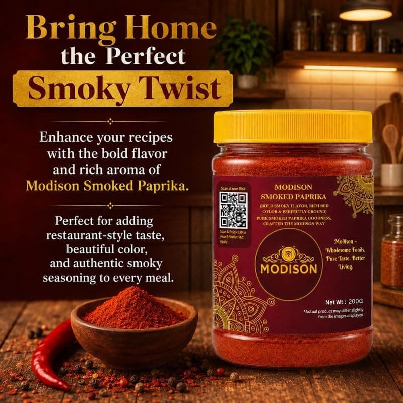 MODISON Smoked Paprika Powder Indian Spices Natural 200g thumbnail 7