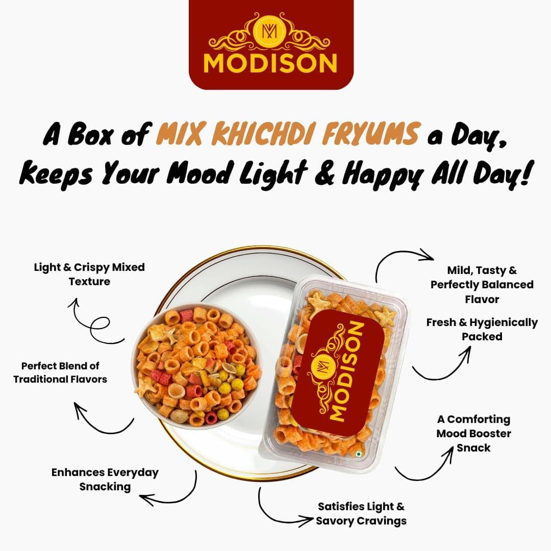 MODISON Mix Khichdi Fryums Indian Snacks Millet Mix 180g thumbnail 12