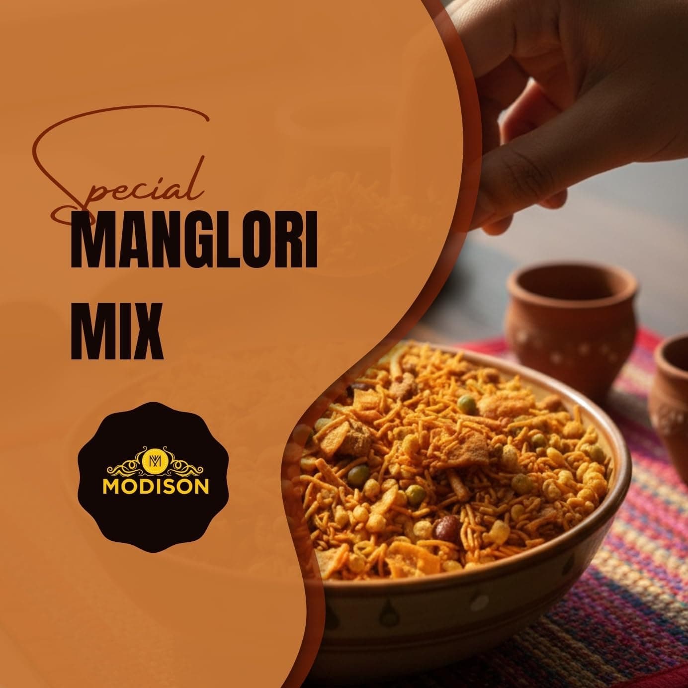 MODISON Manglori Mix Indian Snacks Spicy Crunchy 180g thumbnail 9