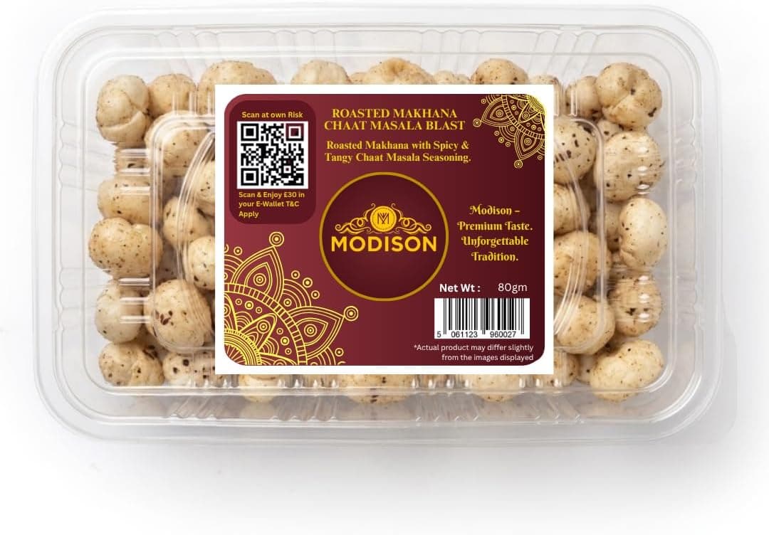 MODISON Roasted Makhana Healthy Snacks Chaat Masala Blast 80g thumbnail 8