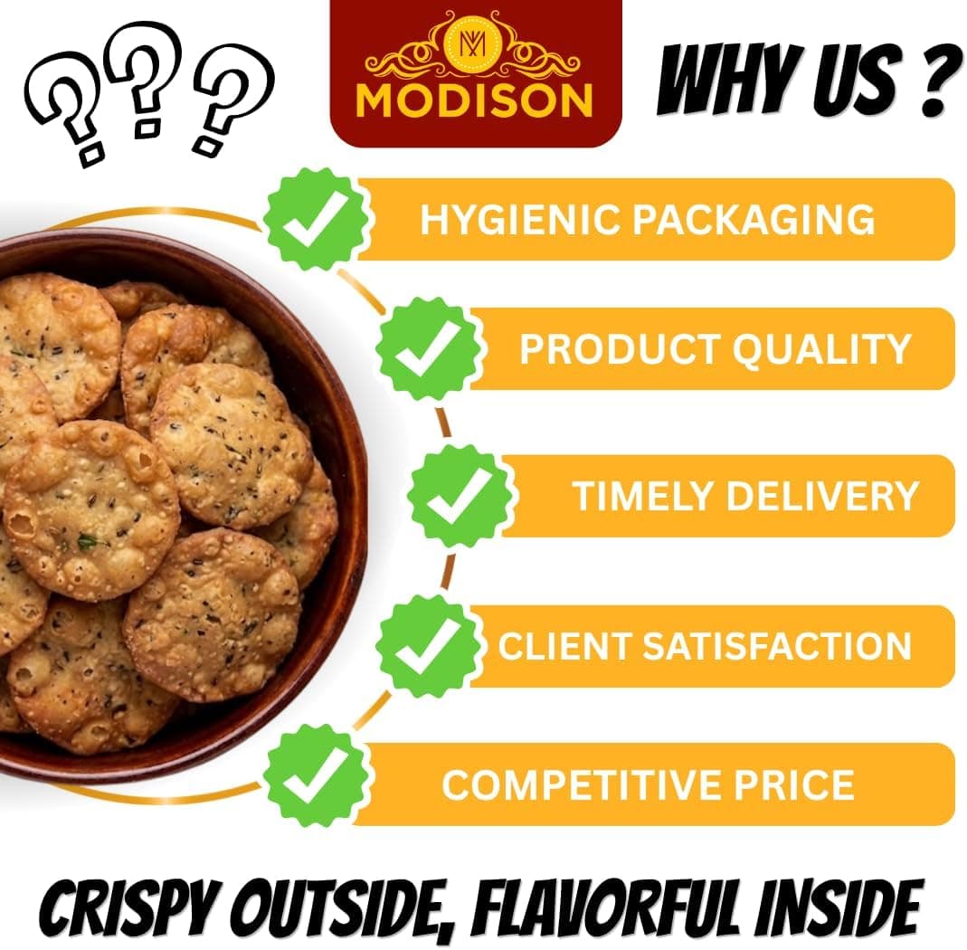 MODISON Methi Puri Indian Snacks Crispy Fenugreek Crackers 180g thumbnail 10