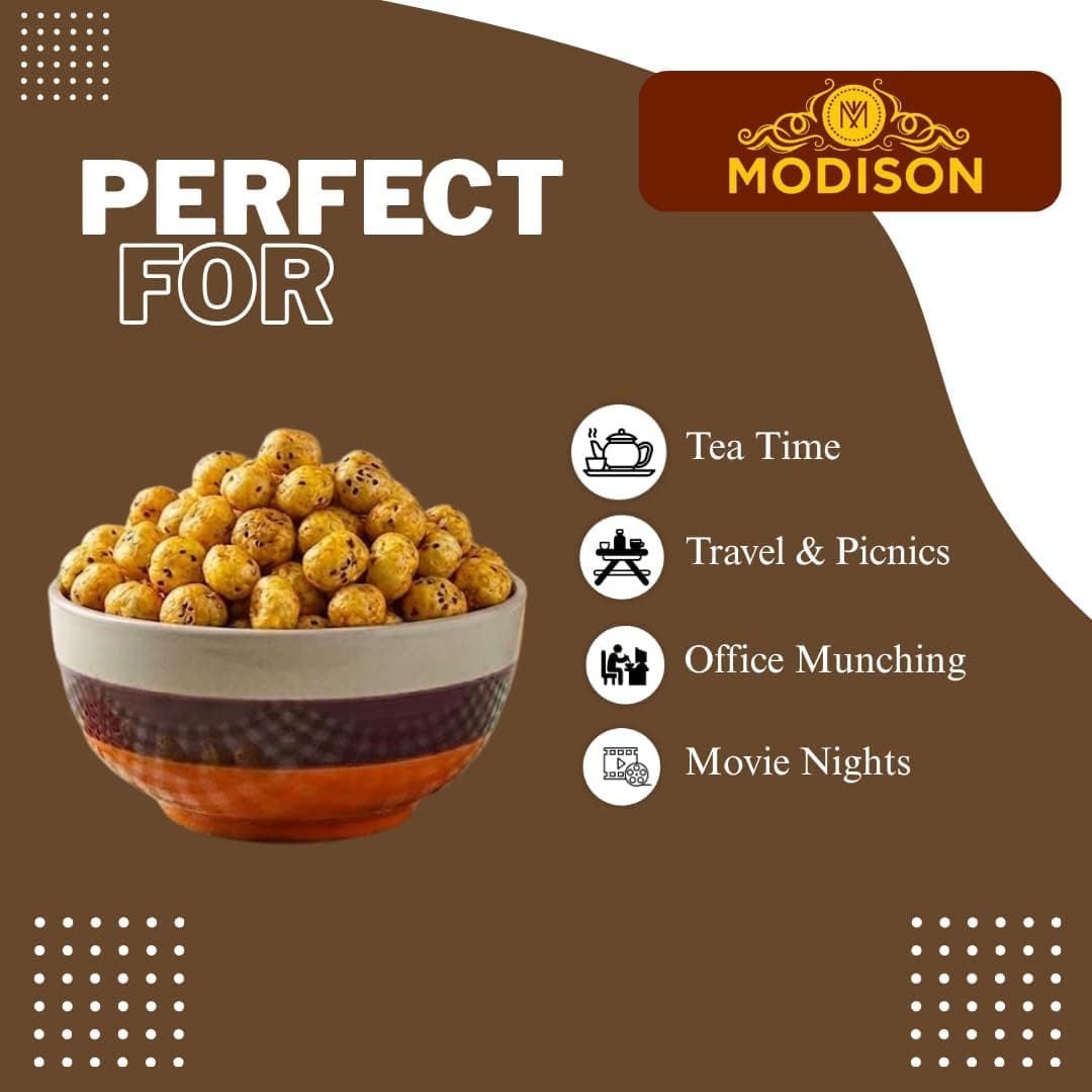MODISON Roasted Makhana Healthy Snacks Masala Fox Nuts 80g thumbnail 12