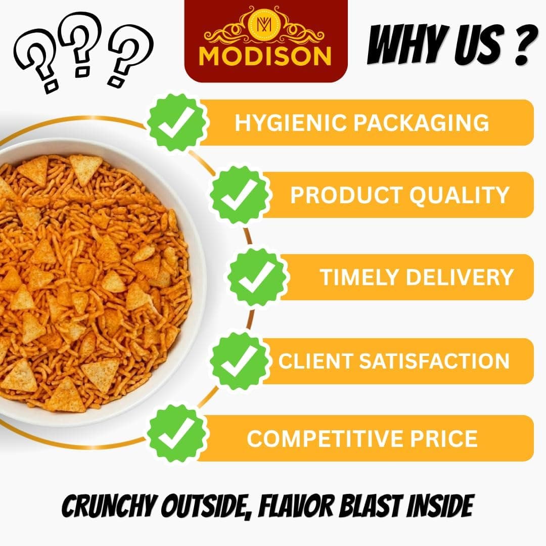 MODISON Sev Samosa Indian Snacks Spicy Crunchy Mix 180g thumbnail 9