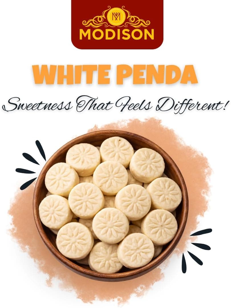 MODISON White Penda Indian Sweets Milk Mithai 8 Piece 200g thumbnail 11