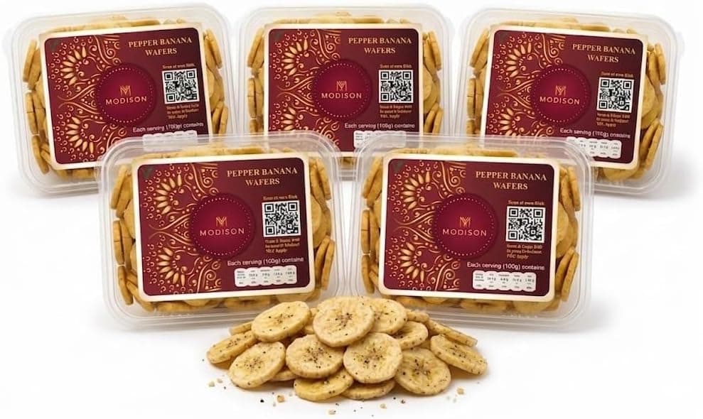 MODISON Banana Black Pepper Wafers Indian Snacks Crispy 900g thumbnail 8