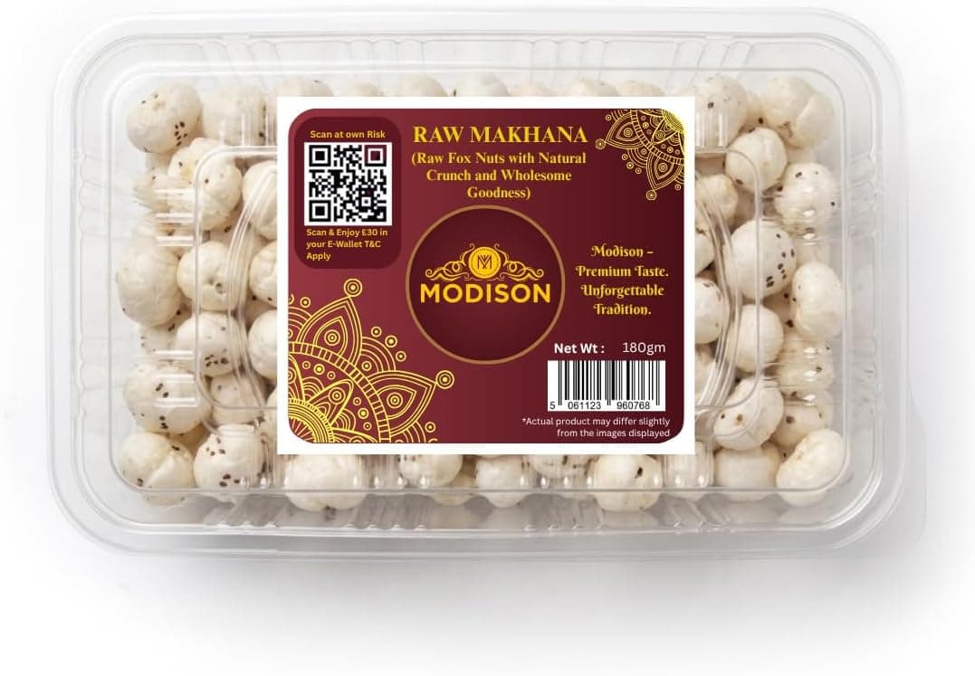MODISON Raw Makhana Healthy Snacks Natural Fox Nuts 180g thumbnail 8