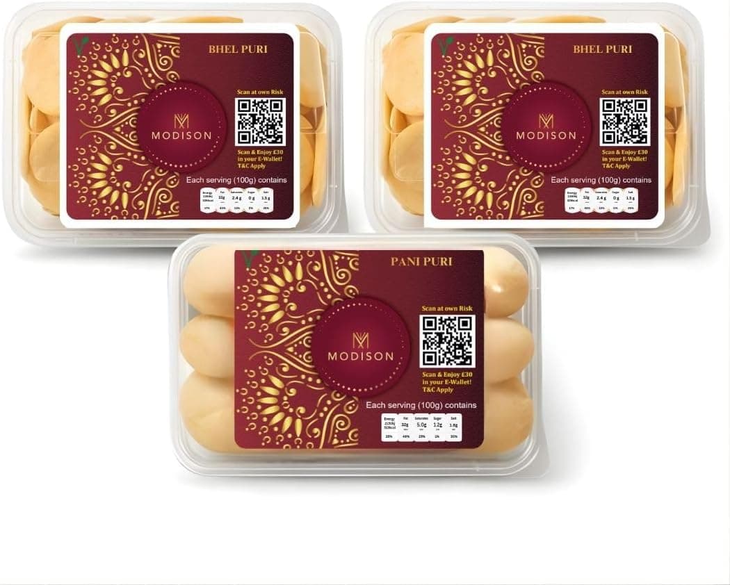MODISON Pani Puri Bhel Puri Bundle Indian 180g Chaat Kit 3 Pack thumbnail 8