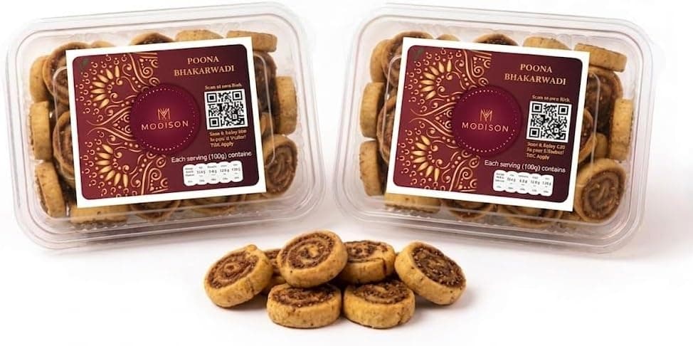 MODISON Poona Bhakarwadi Indian Namkeen Crispy Maharashtrian 360g thumbnail 8
