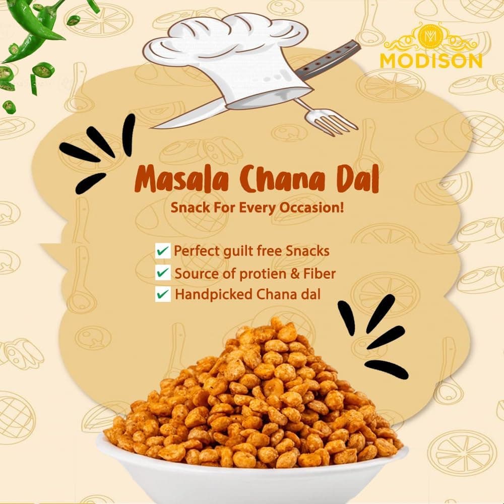 MODISON Masala Chana Dal Healthy Snacks Spiced Chickpeas 180g thumbnail 11