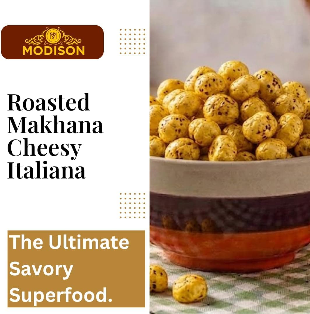MODISON Roasted Makhana Healthy Snacks Cheesy Italiana 80g thumbnail 12