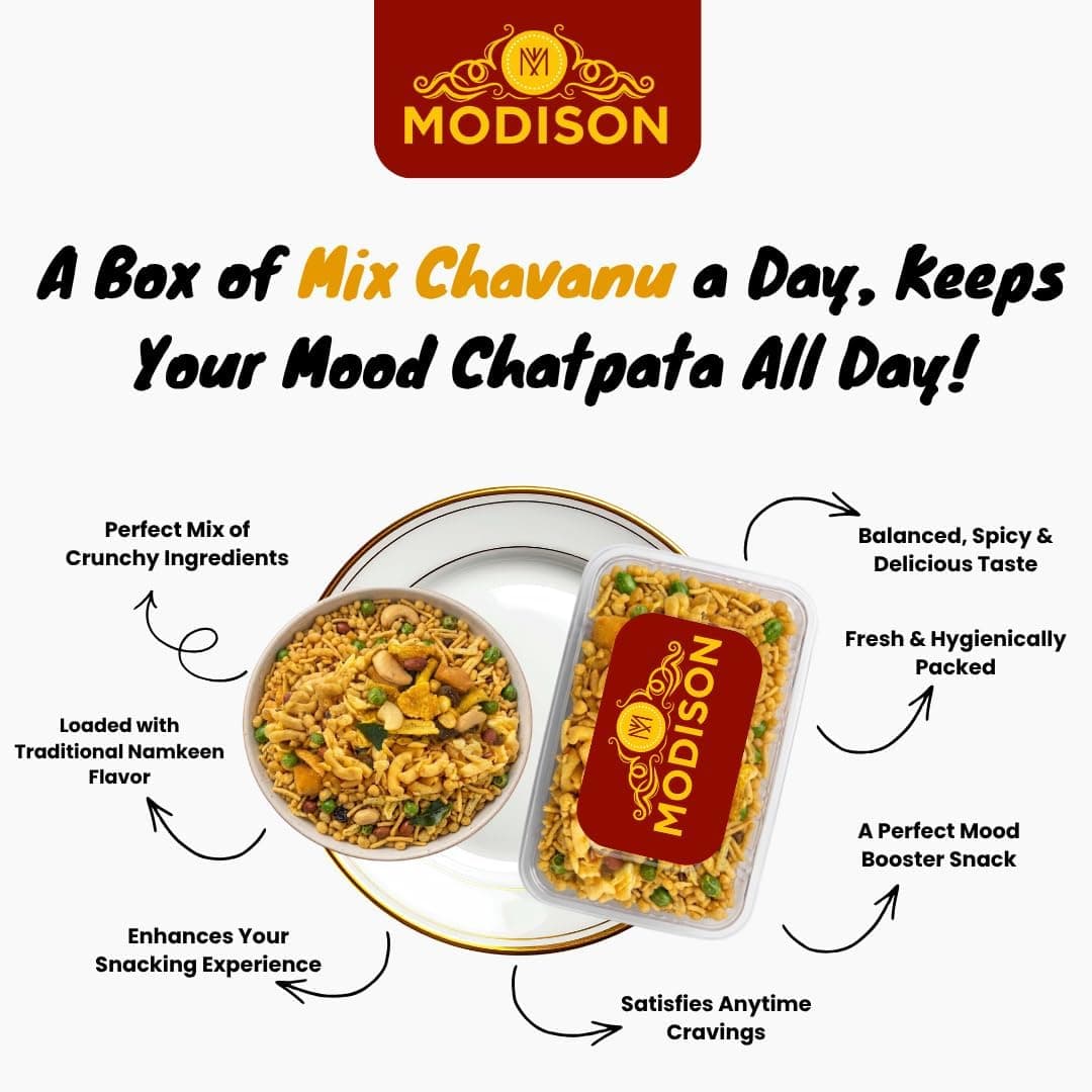 MODISON Mix Chavanu Indian Snacks Crunchy Spicy Mix 180g thumbnail 9