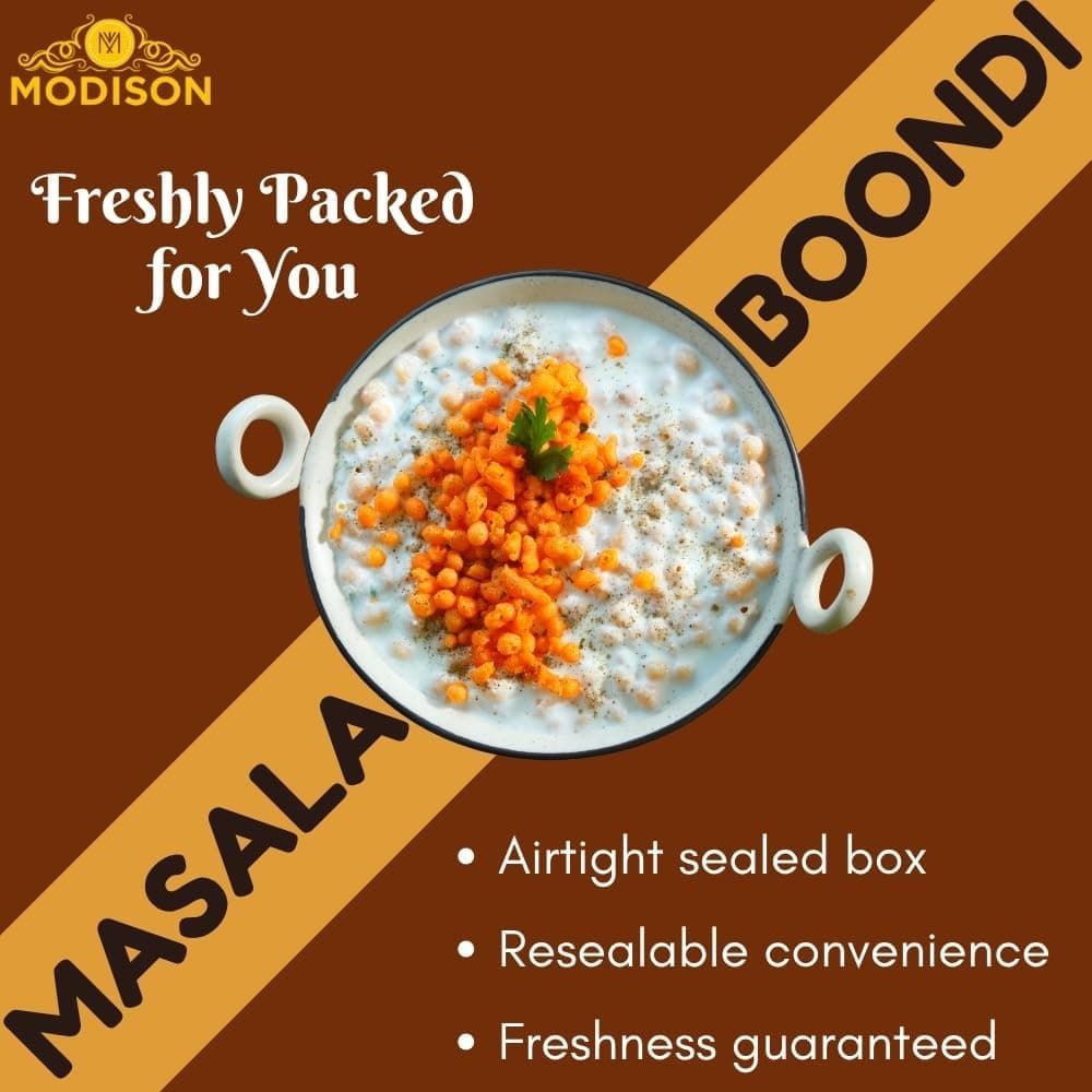 MODISON Masala Boondi Indian Snacks Spiced Gram Flour 180g thumbnail 9