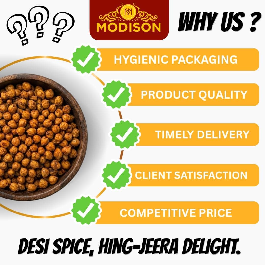 MODISON Hing Jeera Chana Indian Snacks Roasted Chickpeas 180g thumbnail 9