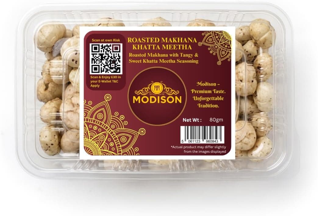 MODISON Roasted Makhana Healthy Snacks Khatta Meetha 80g thumbnail 8