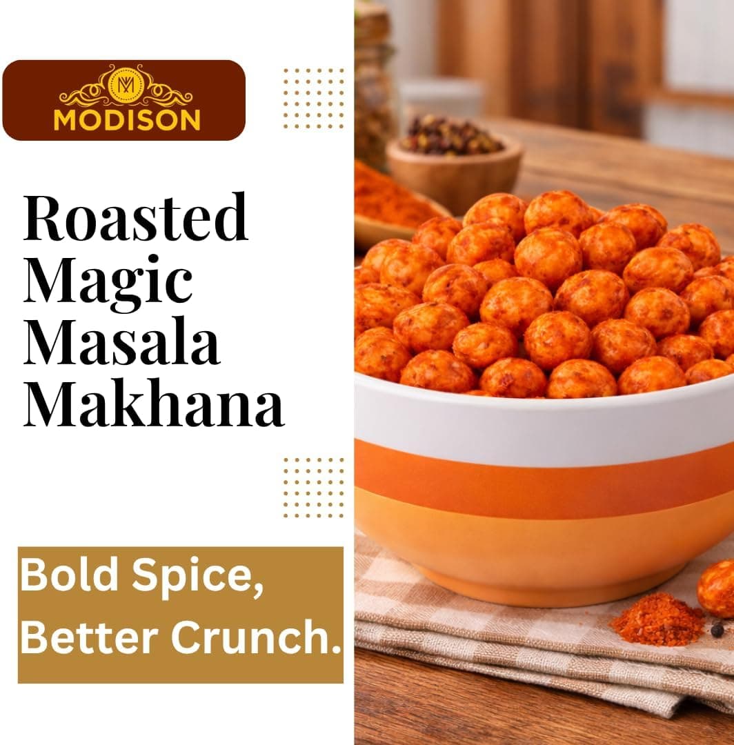 MODISON Roasted Makhana Healthy Snacks Magic Masala 80g thumbnail 10