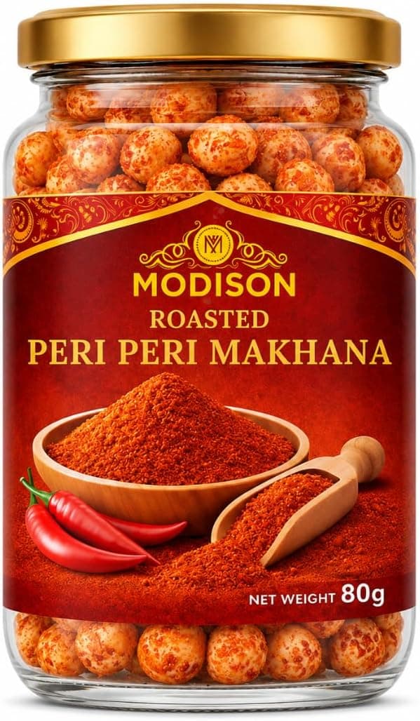 MODISON Roasted Makhana Healthy Snacks Peri Peri 80g thumbnail 8