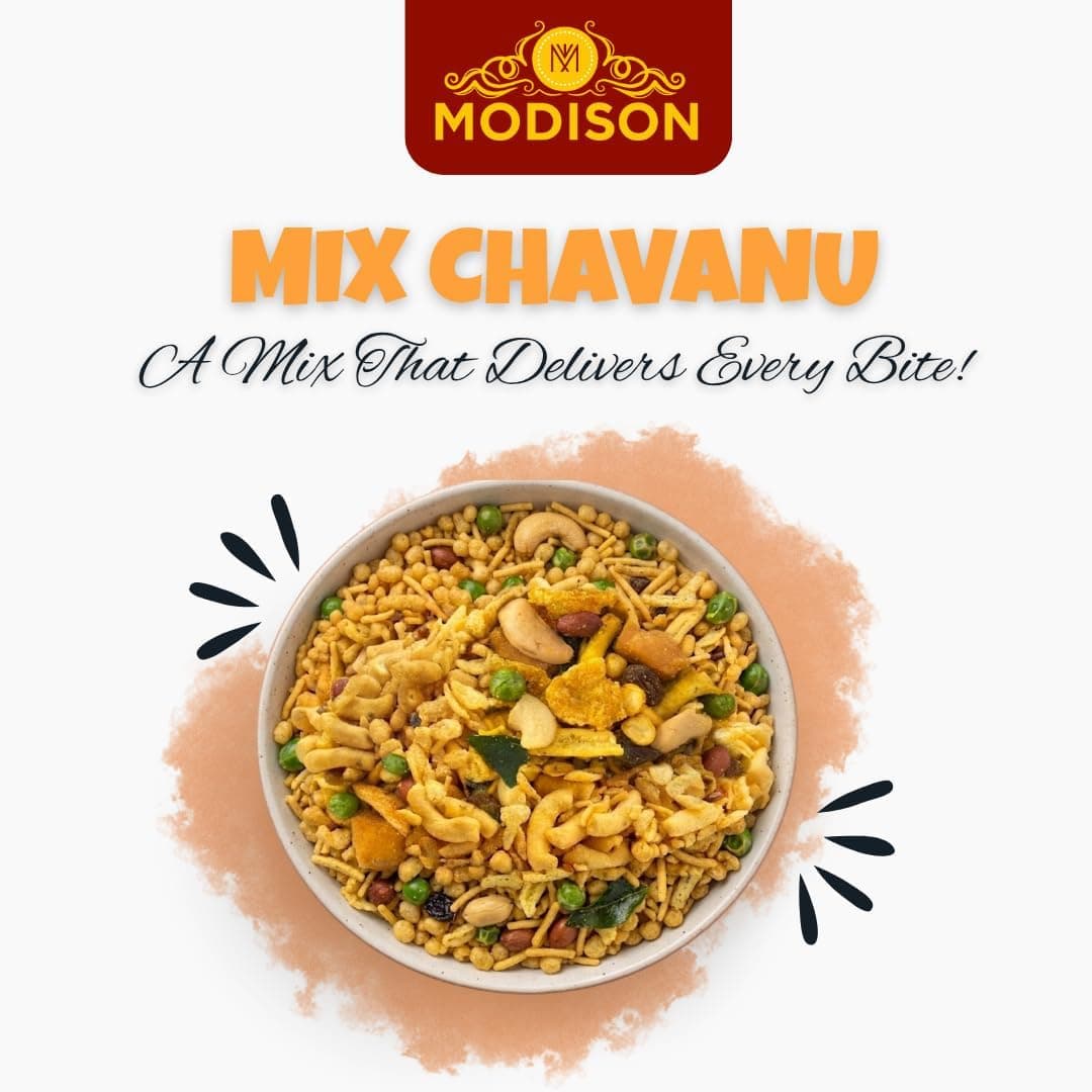 MODISON Mix Chavanu Indian Snacks Crunchy Spicy Mix 180g thumbnail 12
