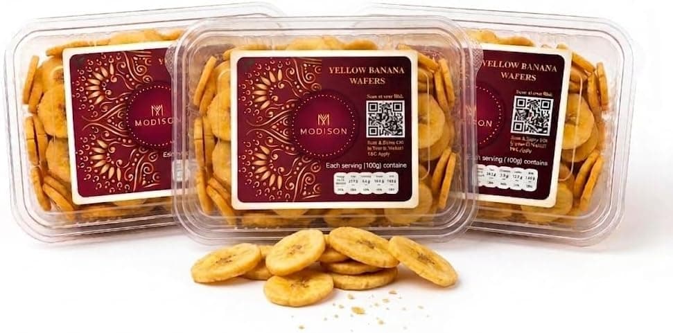 MODISON Yellow Banana Wafers Indian Snacks Crispy 540g thumbnail 8